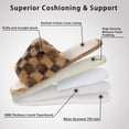 thumbnail image 3 of Gymchoice Women's Fuzzy  Open Toe  House Slippers Soft Plush Furry  Open Toe Cozy Memory Foam Winter Warm Comfy Slip On Breathable Sandals Indoor Outdoor Slippers for Women and Girls, 3 of 7