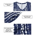 thumbnail image 6 of CASSIE LIZ Plus Size Short Sleeve Dress 3X V Neck Maxi T Shirt Dress Casual Blue Tie Dye Sundress Loose Fit for Women Spring Summer Dress with Pocket 3XL 22W 24W, 6 of 7
