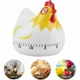 thumbnail image 3 of Minuterie de Cuisine en Forme de Poule Style Dessin Animé Blanc, 3 of 5