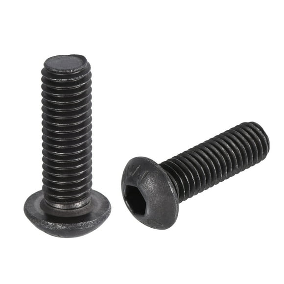 Unique Bargains M8x25mm Hex Socket Bolts Carbon Steel Blackening 50 Pack