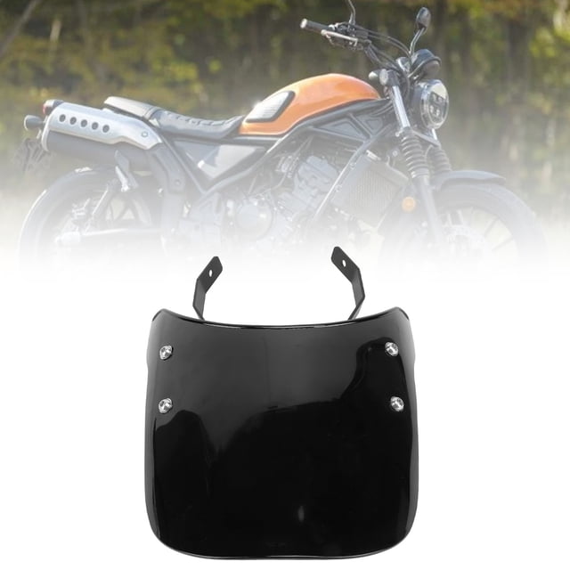 Motorcycle Windshield, Motorcycle Wind Deflector Windscreen, Fairing Front Flyscreen with Headlight Mounting Bracket for CL250 CL300 CL500 CMX 250 CM 250