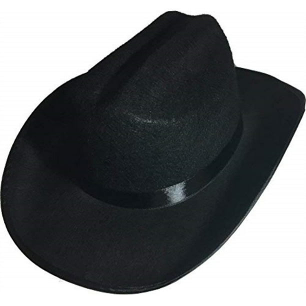 Rhode Island Novelty Black Cowboy Felt Hat Youth Size, One Per Order