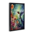 thumbnail image 2 of Stupell Industries Contemporary Fluttering Hummingbird & Radiant Blossoms Black Floating Frame Canvas Art, 17 x 25, by Creative Studio, 2 of 8