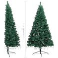 thumbnail image 4 of vidaXL Artificial Half Pre-lit Christmas Tree with Ball Set Green 210 cm, 4 of 5