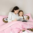 thumbnail image 5 of Castle Fairy Female Men Women Kawaii Ribbon Bow Sport Billiards 3 Pieces Queen Comforter Set,Jungle Animal Cheetah Print Ultra Soft Bedding Sets,Pink Brown Bedding Comforter Set Breathable, 5 of 8