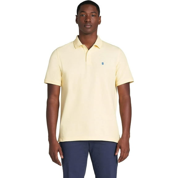 IZOD Men's Advantage Performance Short-Sleeve Polo Shirt, Yellow Cream, 2X-Large Tall