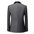 thumbnail image 2 of Traje de fiesta de esmoquin Formal ajustado Terno Masculino ajustado para hombre/chaqueta de Blazers de boda para novio, abrigo de vestir de talla asiática, 2 of 5