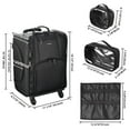 thumbnail image 5 of Byootique Soft Sided Rolling Makeup Train Case Cosmetic Organizer Travel Artists, 5 of 12