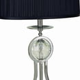 thumbnail image 3 of Pleated Rectangular Table Lamp with Metal Base, Set of 2, Blue and Silver - Saltoro Sherpi, 3 of 5