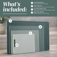 thumbnail image 3 of COOK WITH COLOR Cutting Boards for Kitchen, Non-Slip Easy Grip Handle Set for Meat, Veggies, and Fruits, 4 Cutting Boards, Mint, 3 of 8