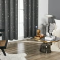thumbnail image 7 of Deconovo Long Blackout Curtains, Constellation Pattern Foil Printed Curtains, Grommet Light Blocking Window Drapes for Bedroom, (52 x 95 Inch, 2 Panels, Gray), 7 of 7