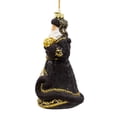 thumbnail image 4 of Kurt Adler 7-Inch Bellissimo Glass Santa In Midnight Black Ornament, 4 of 4