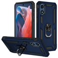 thumbnail image 3 of For Motorola Moto G Play 2024 Hybrid Durable 360 Degree Rotatable Ring Stand Holder Kickstand Fit Magnetic Car Mount Cover ,Xpm Phone Case [ Blue ], 3 of 6