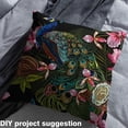 thumbnail image 2 of Manfei Wild Peacock Fabric by the Yard (1 Yard), Pink Tropical Floral Decorative Fabric by the Yard, Animal Themed Sewing & Crafting Fabric, 2 of 6