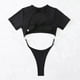 thumbnail image 4 of Trajes de baño de una pieza para mujer, traje de baño de moda para mujer, color sólido, con tanga en la espalda, traje de baño de bikini para mujer, 4 of 5