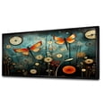 thumbnail image 2 of Designart "Meadow with Dragonflies" Extra Large Animals Framed Wall Art - Modern Orange Insects & Bugs Entryway Framed Wall Art, 2 of 6