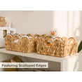 thumbnail image 5 of Scalloped Edge Wicker Basket, Hand-woven Rattan Baskets with Built-in Handles, Seagrass Basket for Organizing and Decor, 2 Pack, 5 of 6