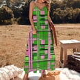 thumbnail image 3 of Plaid Pink & Green Sleeveless Dress Dresses Women Summer Women's Summer Clothing, 3 of 9
