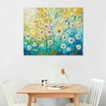 thumbnail image 3 of Nawypu  White Flower with Textured Modern Colorful Canvas Wall Art Contemporary Botanical Pictures Abstract Aesthetic Artwork for Living Room Bedroom Bathroom Decor, 3 of 5