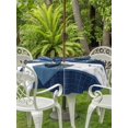 thumbnail image 3 of Outdoor Tablecloth with Umbrella Hole for Patio/Picnic/Party/Camping, Blue Plaid Waterproof Table Cloth Round Cover Washable, Country Live Love Laugh Text Star Love Heart (Dia 60"), 3 of 8