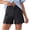 Black, variant on Women's Y2K Jean Shorts High Waist Loose Scalloped Hem Denim Shorts Soft Stretch Vintage Jeans with Pockets Daily Travel Casual Outfits White