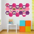 thumbnail image 4 of Pizarra de fieltro hexagonal con forma de tablón de anuncios, 21 unidades, 4 of 7