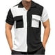 thumbnail image 1 of Camisas de Manga Corta de los Hombres Collar de Vuelta de la Solapa, Blusa Casual para el Aire Libre, el Ocio Y el Uso Diario Del Verano, 1 of 5