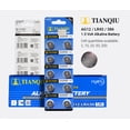 thumbnail image 3 of Tianqiu LR43 AG12 386A LR43H 1.5V Alkaline Coin Cell Batteries (10 Batteries), 3 of 11