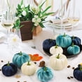 thumbnail image 3 of 12x Small Velvet Pumpkins Foam Pumpkin Artificial Pumpkins Set for Halloween, 3 of 8