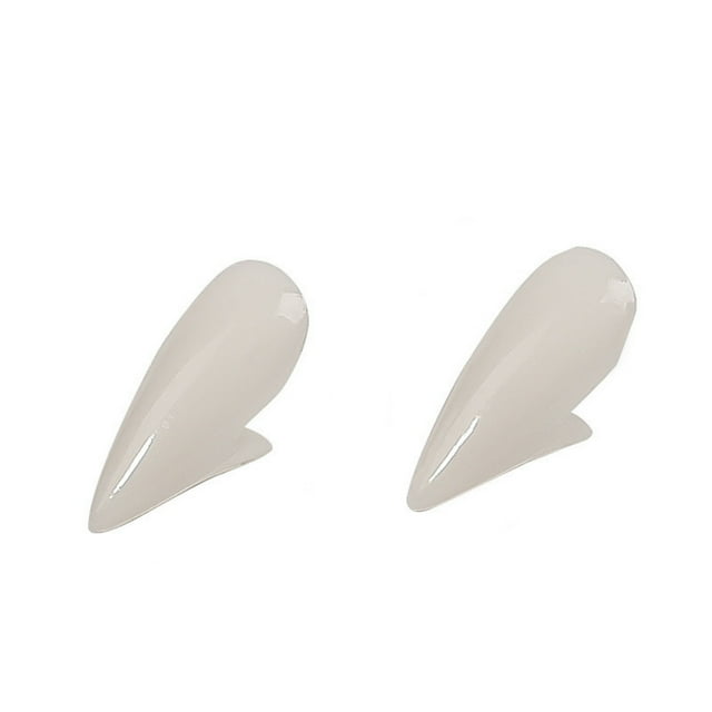 ErkangNest Dents d'Halloween Réalistes Réutilisables pour Accessoires avec Perles Thermocollantes et Pinces 4 Tailles Dents Artisanales en Résine Sûres pour Fêtes Intérieures Extérieures