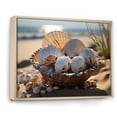 thumbnail image 2 of Designart "Seashell Sonata Beach Photo I" Nautical & Beach Floater Framed Canvas Wall Art, 2 of 7