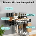 thumbnail image 5 of Naeqieo Spice Rack Wall Mount with Hooks & Kitchen Storage Shelf, Space-Saving Kitchen Utensil Rack for Utensils Spatula Spoon, Seasoning Jar Organize, 5 of 8