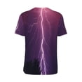 thumbnail image 3 of Rocae Thunderstorm Violet Purple for Breathable Men's Baseball T-Shirt Fashionable Casual Baseball Jersey, Moisture-wicking Sportswear Small, 3 of 9
