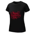 thumbnail image 6 of Valentine’s Day Women’s Short Sleeve Cotton T-Shirt HD Graphic Printed Tee Casual Crew Neck Top 3XL, 6 of 7
