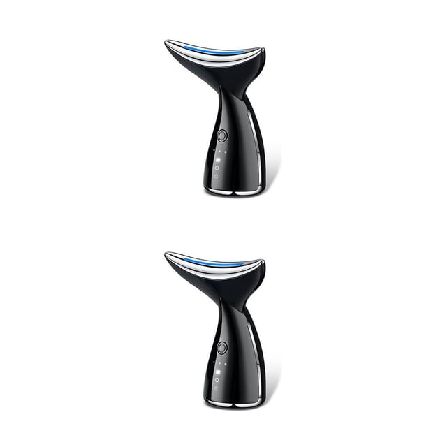 Masajeador de calor Qarigey para cuello luz LED antiarrugas color Blanco