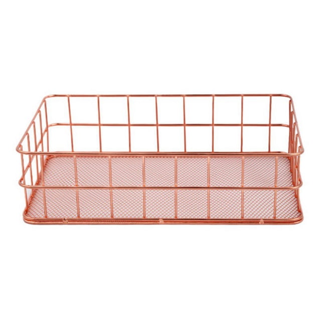Promotion!Wire Storage Basket Wrought Iron Storage Basket Metal Household Storage Organizer Bin Storage Box Storage Racks