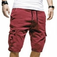 thumbnail image 2 of zuwimk Mens Shorts,Men's Cargo Shorts Lightweight Multi Pocket Casual Short Pants Red,XL, 2 of 5