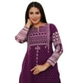 thumbnail image 3 of Maple Clothing Plus Size Indian Kurtas for Women Long Kurti Tunic Tops (Purple, 6XL), 3 of 6