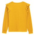 thumbnail image 7 of LpwkSSA Children Kids Girls Long Sleeve Shirts Spring Fashion Round Neck Basic Tops Casual Loose Comfy Tshirt Tunic Tops (Yellow,11-12 Years), 7 of 7