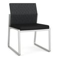 thumbnail image 1 of Gansett Reception Waiting Armless Guest Chair / Silver Steel / Dark Gray / Black, 1 of 5