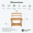 thumbnail image 3 of All Things Cedar Deluxe Potting Bench, Outdoor Garden Workstation Table, 3 of 9