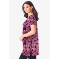 thumbnail image 4 of Roaman's Women's Plus Size Ultimate Cotton V-Neck Short Sleeve Tunic, 4 of 6