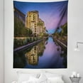 thumbnail image 1 of Arizona Tapestry, Photo of Az Canal in Scottsdale at Sunset with Downtown Architecture, Fabric Wall Hanging Decor for Bedroom Living Room Dorm, 5 Sizes, Multicolor, by Ambesonne, 1 of 1