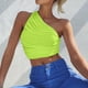 thumbnail image 2 of Chaleco ajustado de un hombro sexy informal sólido a la moda para mujer Fridja czfsfas4248, 2 of 8
