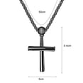 thumbnail image 5 of Handsome Men Necklace Cross Design Scratch-resistant Lightweight Leisure Pendant Necklace for Daily Life, 5 of 8