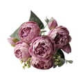 thumbnail image 3 of Ramo de boda artificial, rosas artificiales, flores de , accesorios para fotos, flores artificiales para decoración de bodas, fiestas en el jardín Rosa violeta, 3 of 8