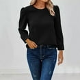 thumbnail image 2 of HAiming Women Cotton Linen Long Sleeve Shirts Summer Solid Color V Neck Button down Tops Plus Size Loose Casual Blouse, 2 of 6
