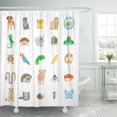 thumbnail image 1 of ABPHQTO Hámster Animales Mascotas Dibujos animados planos coloridos de varios mamíferos domésticos Roedores Cortinas de ducha de baño 152x180 cm ABPHQTO PKNMT60x72Shower-3572, 1 of 2