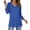 F58-Blue, variant on FYDUU Casual T Shirts for Women Solid Color Long Sleeve V Neck Tee Shirt Button Down Tunic Tops Fall Fashion 2025 Trendy Tops Winter Clothing Trendy Cute T-Shirts