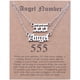 thumbnail image 1 of Collar para mujer, joyería para mujer, 2 piezas de collar de ángel y número inglés antiguo, joyería numerológica para mujer, chapado en acero inoxidable., 1 of 3